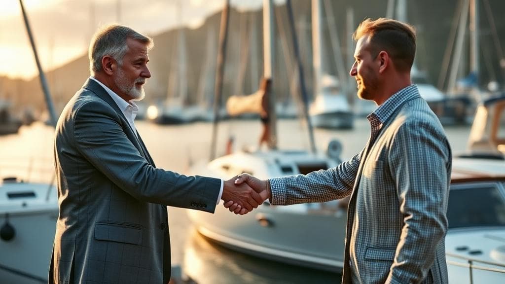 Handslag vid val av båtmäklare